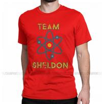 Men's Team Sheldon The Big Bang Theory T Shirts TV Show Cotton Clothes Vintage Short Sleeve O Neck Tee Shirt 4XL 5XL T-Shirt S black