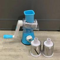 Kitchen Area stainless steel manual rotating vegetable slicer with 3 sharp stainless steel buckets vegetable cheese chopper for Home