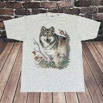 Vintage Cotton Grove Wolf T-Shirt Gray Made In USA Mens Size Large XL gray