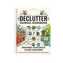 365 Day Declutter Journal Workbook Daily Organizer Planner with Structured Layout for Tracking Progress and Managing Personal Items Effectively One Size black