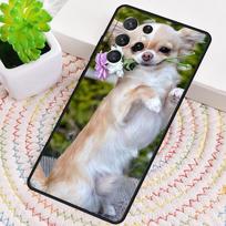 Animal chihuahua with flower Phone Case for Samsung Galaxy note 10 pro S26 Ultra S23 S24 FE S25 S21 S22 PLUS shockproof Cove Galaxy S21 FE 5G