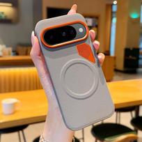 For Google Pixel 10 10 Pro 10 ProXL Large Hole Metal Lens Protective Ring Heat-Dissipating Magnetic Shockproof Phone Case For Pixel 10 pilka