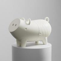 Naokten Cartoon Pig Side Table Creative Kids Tea Table Compact Storage Box Trendy Small-Space Organizer gray