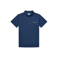 Columbia Solid Color Outdoor Cooling Quick-Dry Short Sleeve Polo Shirt Men tops Blue AE1639-464 S blue