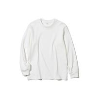 UNIQLO Minimalist Solid Color Crew Neck Long Sleeve T-Shirt Unisex tops White 450179-00 S