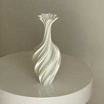 Abstract Art Vase Resin Swirl Decor For Modern Home Office Gift raudona