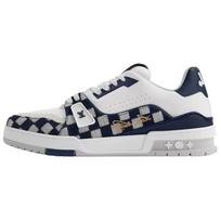 LOUIS VUITTON Nigo Collaboration Trainer FW25 Low top Skateboard Shoes Unisex White Blue 1AIKQK 42 mėlyna
