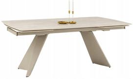 Valgomojo stalas Armani, kašmyro sp./travertine sp., 165 - 241 cm x 90 cm x 77 cm