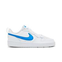 Nike Court Borough Low 2 Grade School 'White Photo Blue' (Unisex) White / Pure Platinum / Stadium Green / Photo Blue Kids' Skateboarding Shoes 39.0 white
