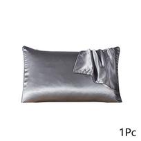 Silk Stain Pillowcase Natural Ice Silk Pillow Cover Solid Color Silky Pillow Case Soft Glossy Washable Cushion Cover Home Decor balta
