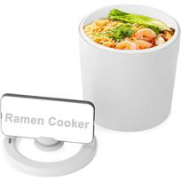 Elektriniai puodai, mini viryklė ramen 1 l, 500 W elektrinė viryklė makaronams, nešiojamas puodas su apsauga nuo perkaitimo, apsauga nuo išdžiūvimo UK Plug white