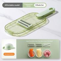 Vegetable Cutter Multi-function Chopper Slicing Shredding Dicing Fast Chopper Set for Potato Carrot Cucumber Home Kitchen beige