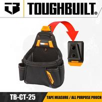 TOUGHBUILT TB-CT-25 Tape Measure / All Purpose Pouch Portable Storage Belt Pouch Tool Organizer Pouch Power Tool Accessories TB-CT-25 black