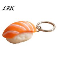Sushi Desk Toy 3D Printed Clicker Fidget Toy, Japanese Shape Finger PLA Keychain, Portable Stress Relief Push A beige