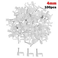 Electrical Fittings Wire Management Fixer Holder Organizer Clamp Fixing Steel Nails Cable Clip 10mm white