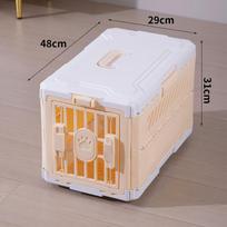 Foldable Pet Air Travel Cage Portable Cat Carrier Dog Kennel Pet Carrier Luggage Car Mounted Pet Carrier for Travel And Outings