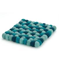 Cilio Hot Dish Mat, 21 x 21 cm, Sheep Wool, Blue