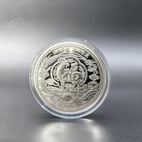 1Pcs Gilt Goat Commemorative Coins With Relief Craftsmanship And Clear Protective Case Perfect For New Year Gifts Collection A4 gray