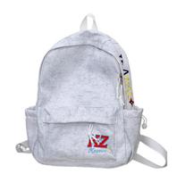 Schoolbag American College Trendy Cool Embroidered Alphabet Backpack Junior High School Students Daily Commuting Light Casual Versatile Backpack (Black,19*12*42) juoda
