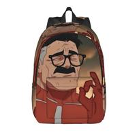 Invincibles Comic Backpack for Men Women Fashion Student Hiking Travel Daypack  Laptop Canvas Bags Sports 15 inches yellow