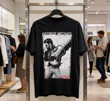 George Michael Faith Unisex juodi marškinėliai Dydis S-5XL S gray
