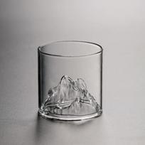 Guanshan Whiskey Glass Glass Glacier Mountain Cup Suitable for Drinking Whiskey Cognac Cocktail Ice Glass gray
