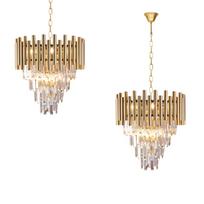 Pakabinamas šviestuvas MILAGRO MADISON GOLD, 9xE14 40W, metalas/kristalai, aukso sp,  ø45x100cm