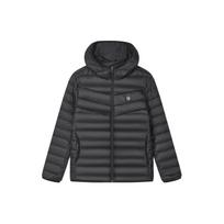 FILA Solid Color Hooded Quilted Casual Lightweight Down Jacket Men outerwear Black F11M348912F-BK S gray