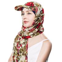 Solid Color Women's Versatile Scarf Hat - Middle East Hijab Style beige