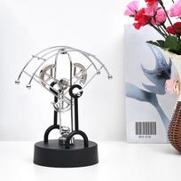 Semi arc shape Revolving Gadget Perpetual Motion Desk Office Decor Physics Science Art Toy white