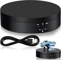 360 Degree Motorized Rotating Turntable Display Stand with USB Power Cable for Photography Products and Shows white