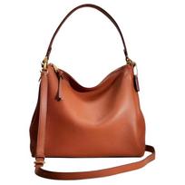 Coach Shay Solid Simple Adjustable Shoulder Strap Top Handle Zipper Soft Leather Handbag Women handbags CE229-B4L4A Basic Set (Bag+Dust Bag) brown