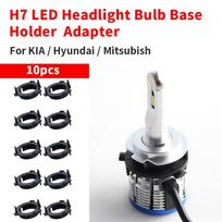 10PCS H7 Headlight Base Holder Adapter For K3 K4 K5 Sportage Sorento CEED Hyundai Veloster i30 Car Base Holder Adapter Sockets black