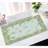 kawaii zuikutis pelės kilimėlis kompiuterio klaviatūrai didelis pelės kilimėlis stalo kilimėlis biuro reikmenys spintelės pagalvėlė PC žaidimams neslystantis HD kilimėlis 30cmx60cm(11.8x23.6inch) beige