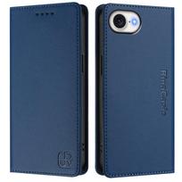 (iPhone 16e, Dark Blue)  Leather Case RINACASIS RC01 Phone Cover with RFID Blocking Wallet Stand