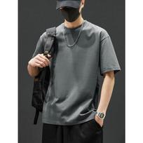 100% Cotton Men's T-Shirt Simple Comfort Solid Color Casual T-Shirt S