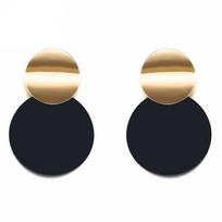 Vintage Gold Silver Plated Geometric Big Round Clip on Earrings for Women Girl Hollow Ear Clip Without Piercing Fashion Jewelry