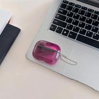 Luminous Quicksand Earphone Case for AirPods 2 3 4 Pro 2 3 Moving Sand Sparkles Headphone Cover Glow Dark Luxury Brilliant Shell For Airpods4 gray
