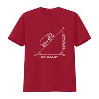 Hippotenuse Adjacent Opposite Triangle Geometry Math Unisexs T Shirt Vintage Top For Everyday Wear Homme Versatile Stylish 4XL gray