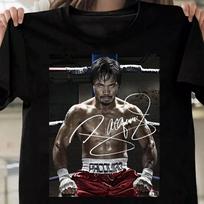 Vintage Manny Pacquiao Gift For Fans Unisex S-5XL Shirt 15D78 L black