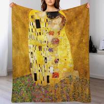 KLIMT BUČINYS Pledas Minkštas Šiltas Pledas Dovana Vyrams Moterims Suaugusiems 102x76cm(40x30in) yellow