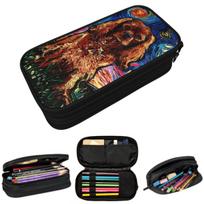 Ruby Dog Cavalier King Charles Spaniel Night Pencil Case for Kids School Pen Box Pencil Bag Stationery Supplies Pen Holder Bag 21x10.5x5cm brown