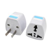 Travel Plug Adapter with US/UK/EU/, Round to Flat Converter for Worldwide Charging One Size