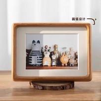 Black Walnut Solid Wood Rounded Corner Photo Frame Decorative Tabletop Display Wooden Picture Frame Artwork Holder Home Décor 8.9x12.7cm 5Inch