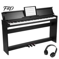 Elektrinis pianinas su stovu, 88 klavišai, skaitmeninis, trys pedalai, suderinamas su Bluetooth ir USB MIDI, jautrūs lietimui klavišai, išmanus ausinių lizdas, LED ekranas, EU juoda