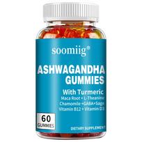 Vitamin D3 2500 IU, Vitamin B12 100 Mcg, Turmeric, Maca Root Powder, 60 Gummies Supplement 60 Gummies blue