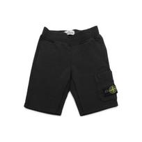 Stone Island Kids Solid Color Cotton Fit Logo Shorts Kids shorts Black 801661840-V0029 10 black