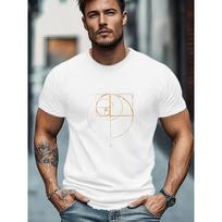 Fibonacci Golden Ratio Circular Math Enthusiast Unisex Shirt for Men - Regular Fit Short Sleeve, Machine Washable, Humorous Gift for Men And Teens M juoda
