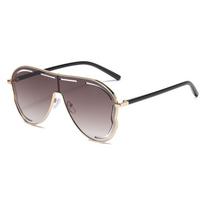 Fashion Big Frame Pilot Sunglasses Hollow Oversized Women Sunglasses Decorative Costume Accessory Anti-UV Glasses Daily