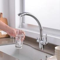 Kitchen Faucets Solid Brass Crane For Kitchen Deck Mounted Water Filter Tap Three Ways Sink Mixer 3 Way